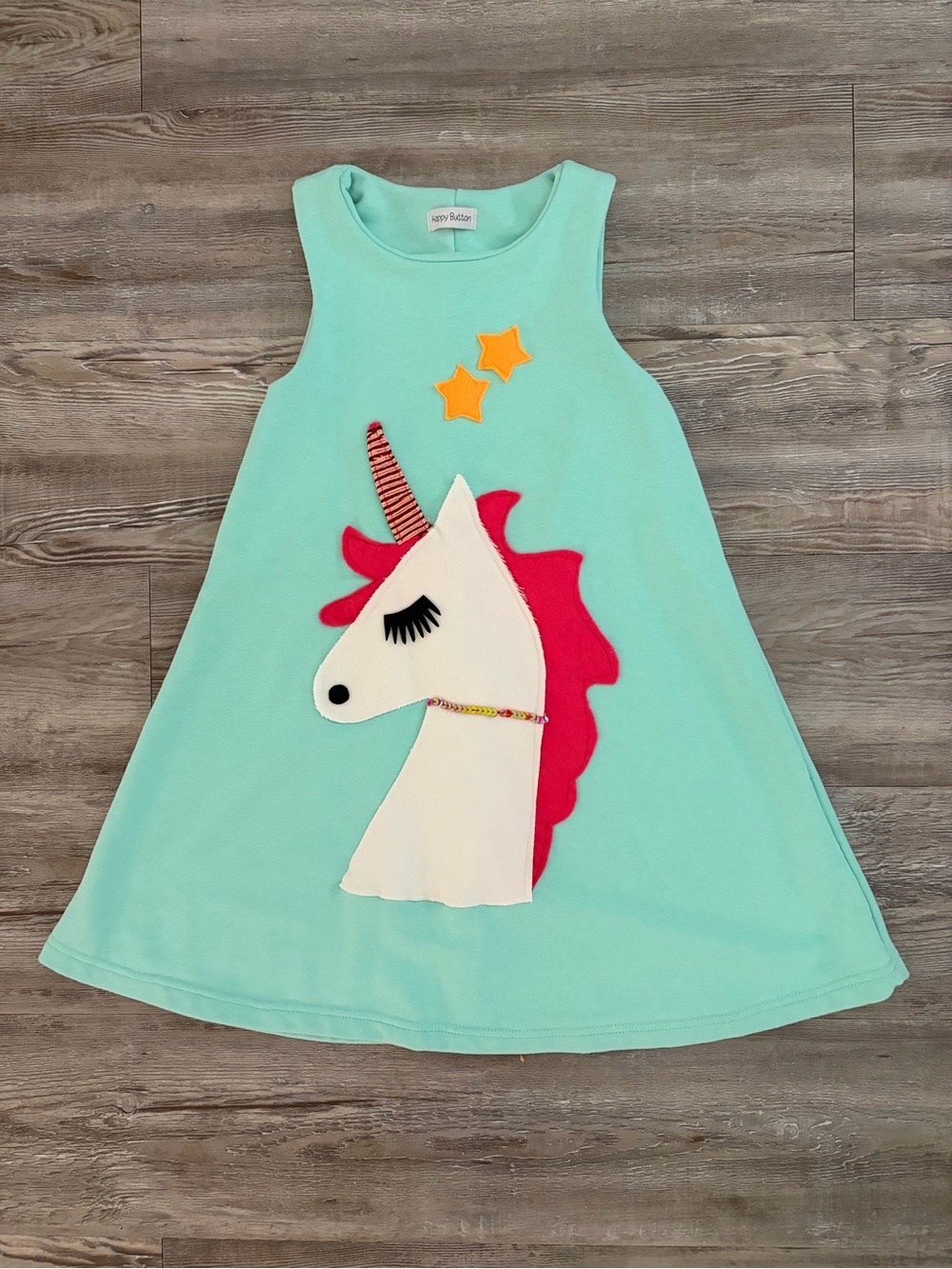 Sleeveless Unicorn French Terry Dress - Size 6